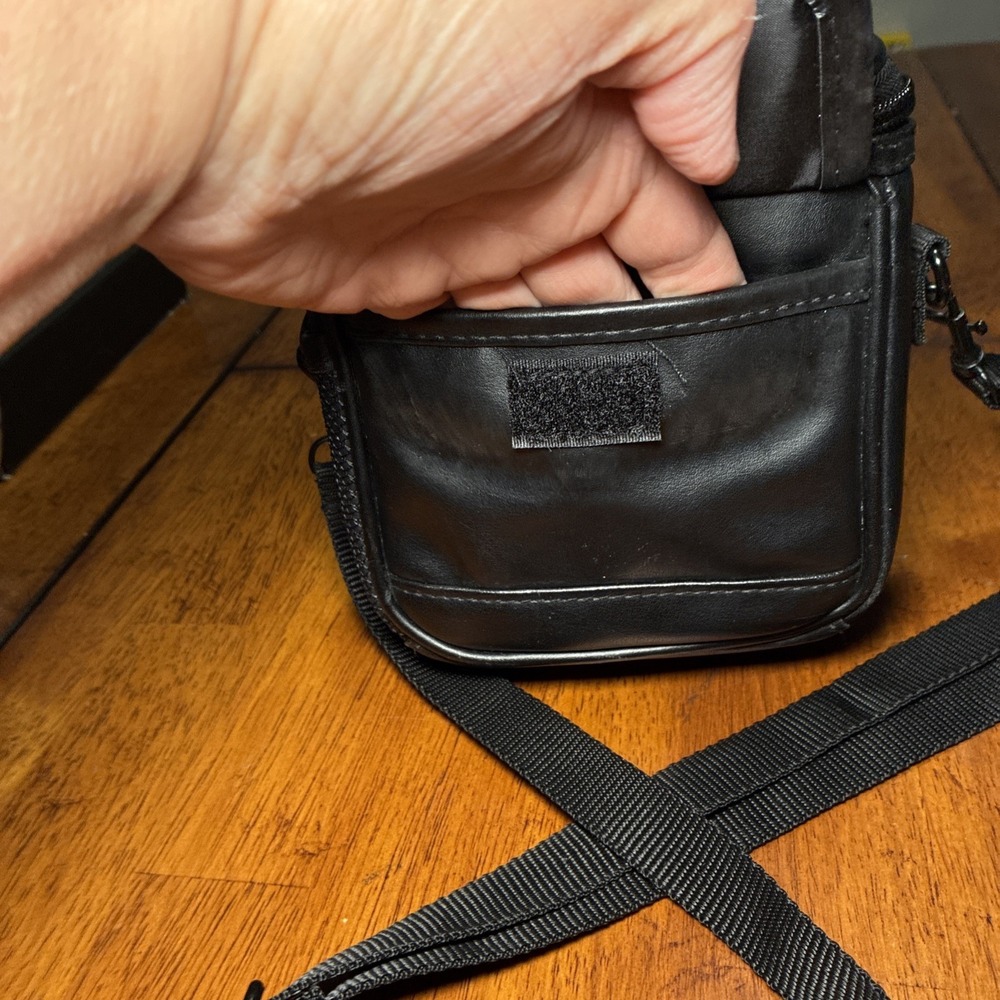 Icon Small Black Camera Storage Bag 6x5x3 Adjustable Strap - Picture 7 of 9